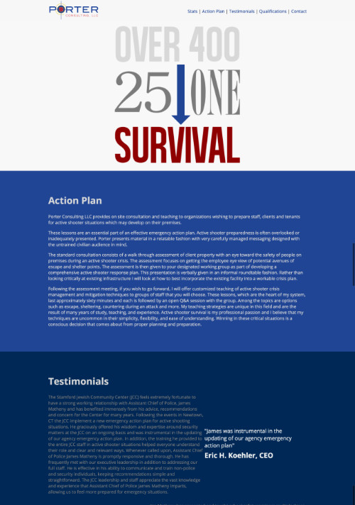 Porter Consulting website screenshot